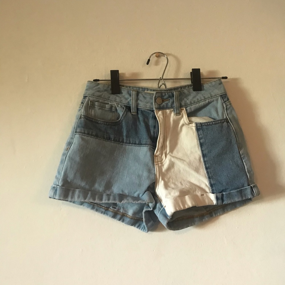 PacSun denim high mid-rise shorts